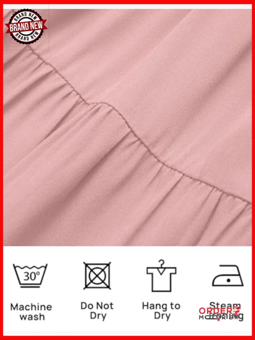 Flowy Midi Dress with Flutter Sleeves and Smocked Waist - Picture 6 of 7
